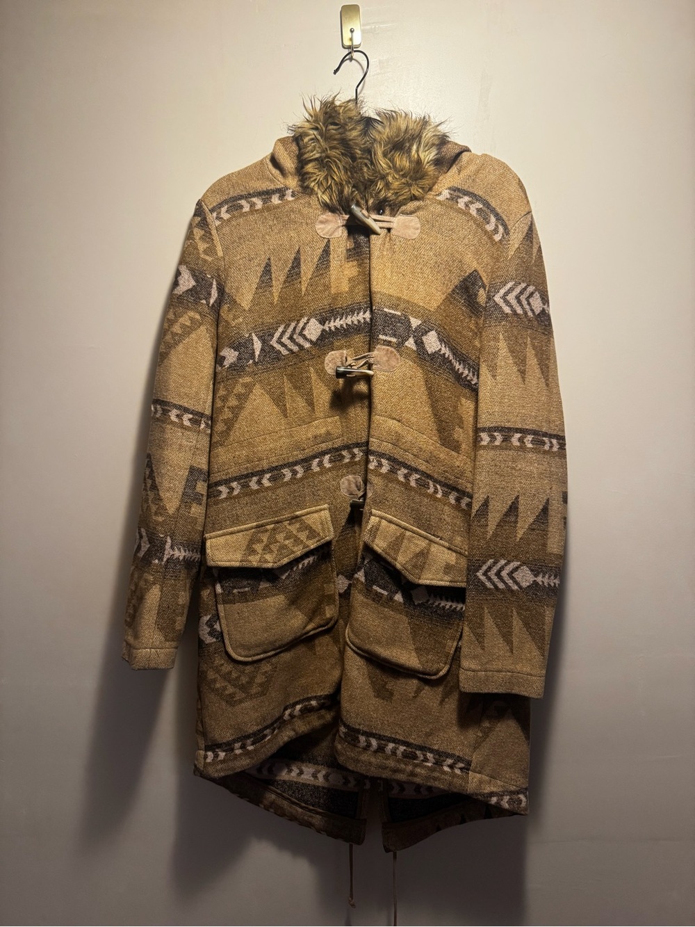 Vintage y2k BB Dakota "Davina" Southwestern Pattern Toggle Coat